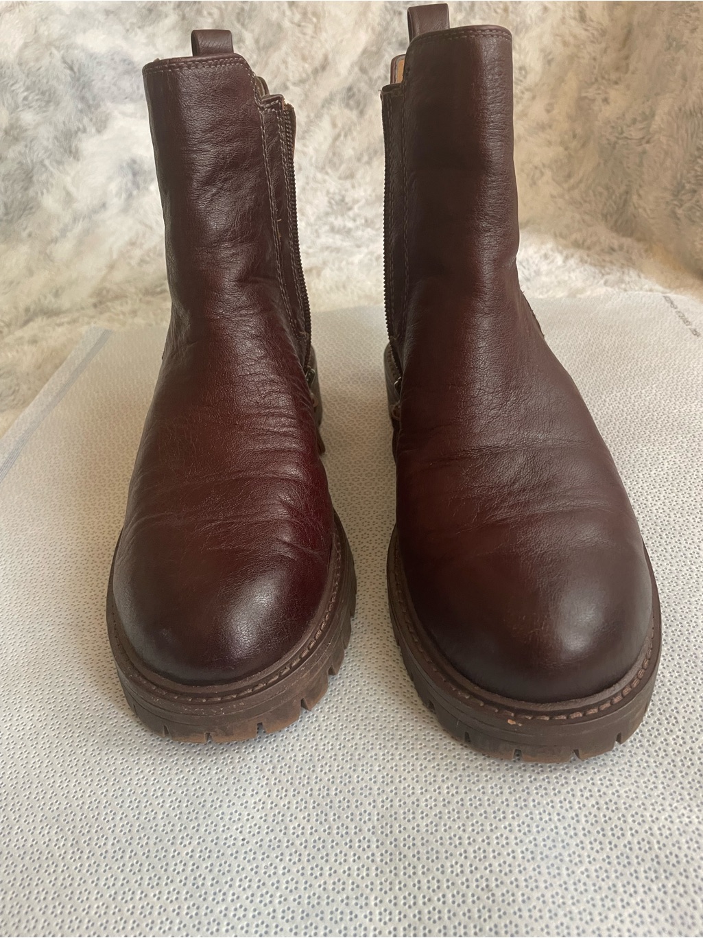 Sofft Amanda Aqua Sofft Collection Burgundy Chelsea Leather Boot